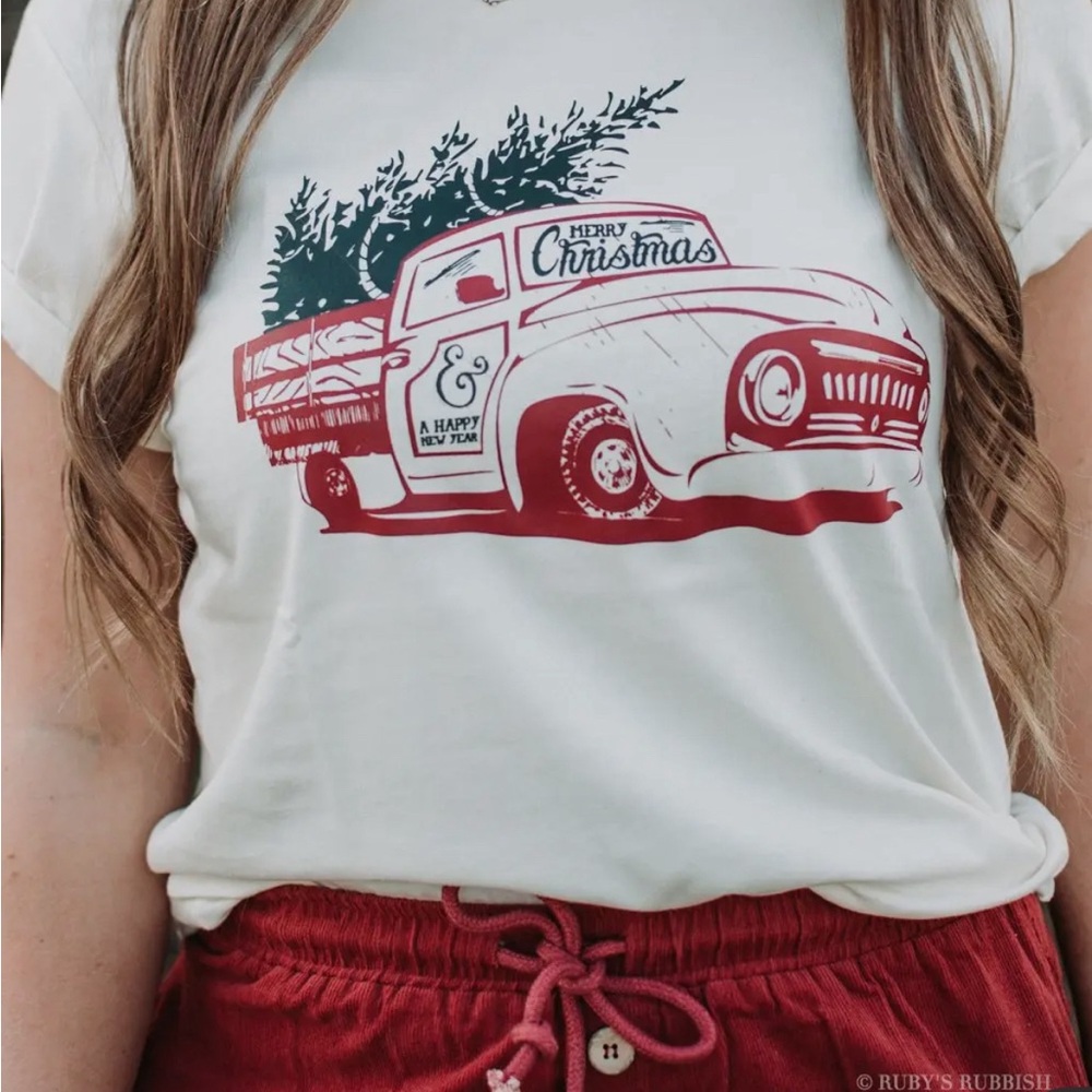 Vintage Truck Holiday Christmas T-shirt